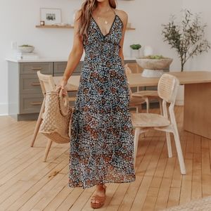 NWOT Magnolia Boutique Halter Black Floral Tiered Maxi Dress